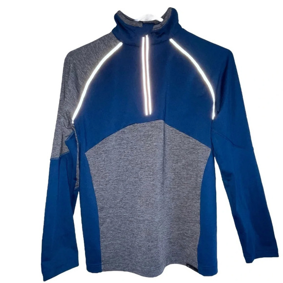 Obermeyer BAKER Popover Ski Boys Size XL Blue Gray 1/4 Zip Pullover Shirt KIDS - Picture 3 of 9